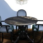 Oval Porselen Masa – Lake MDF Laminasyonlu Çap=120cm (PM-M002)