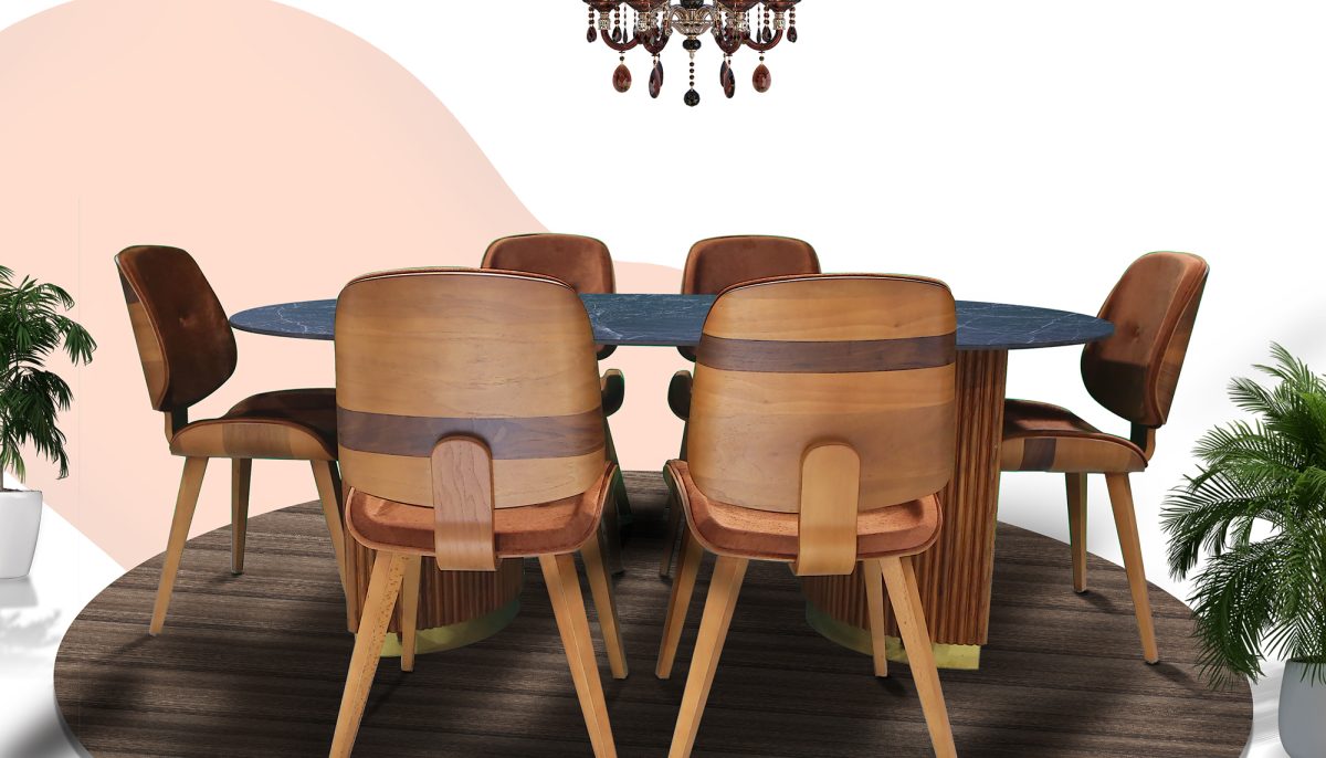PM-M003 Porselen Yemek Masası Oval Köşe 200x100cm (PM-M001)