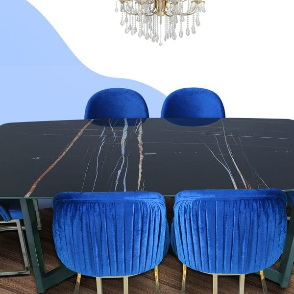 Oval Köşeli Porselen Yemek Masası 210x100cm (PM-M004)