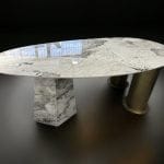 Porselen Yemek Masası Elips (egg çizim) 210x110cm (PM-M010)