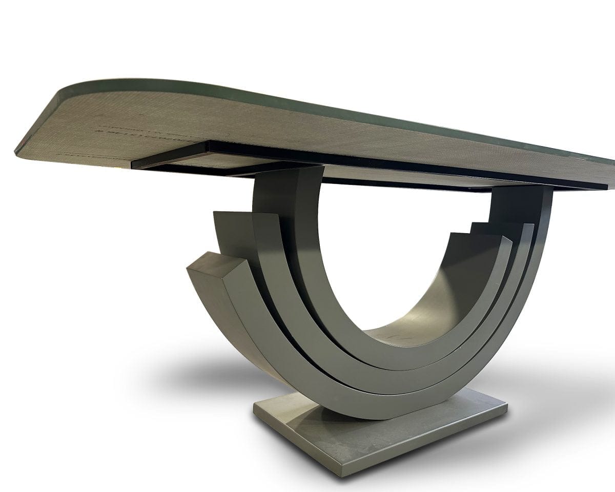 PM-M012 (5) Porselen Yemek Masası Oval Köşe – Ahşap Lake Ayak 200×100cm (PM-M012)