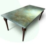 Porselen Yemek Masası Düz Köşe Masif Ayak 210x110cm (PM-M013)​