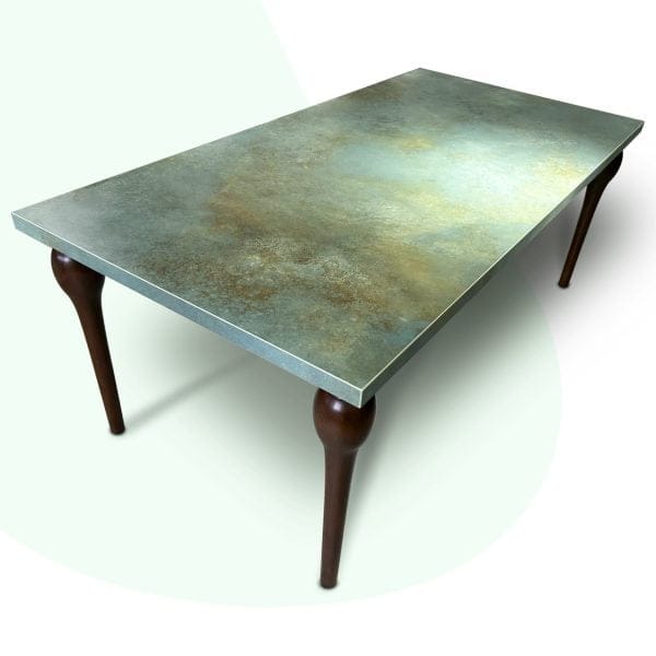 Porselen Yemek Masası Düz Köşe Masif Ayak 210x110cm (PM-M013)