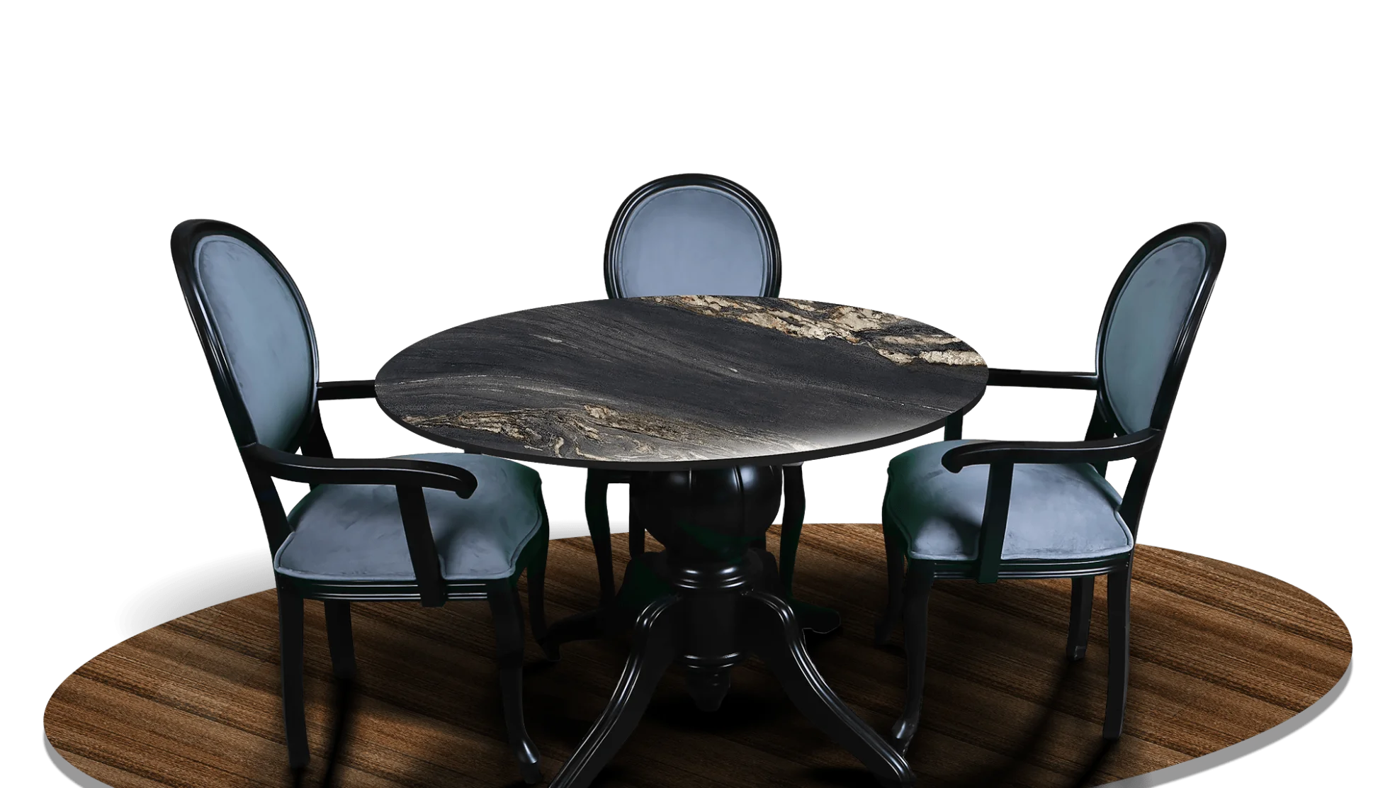 Oval Porselen Masa – Lake MDF Laminasyonlu Çap=120cm (PM-M002)